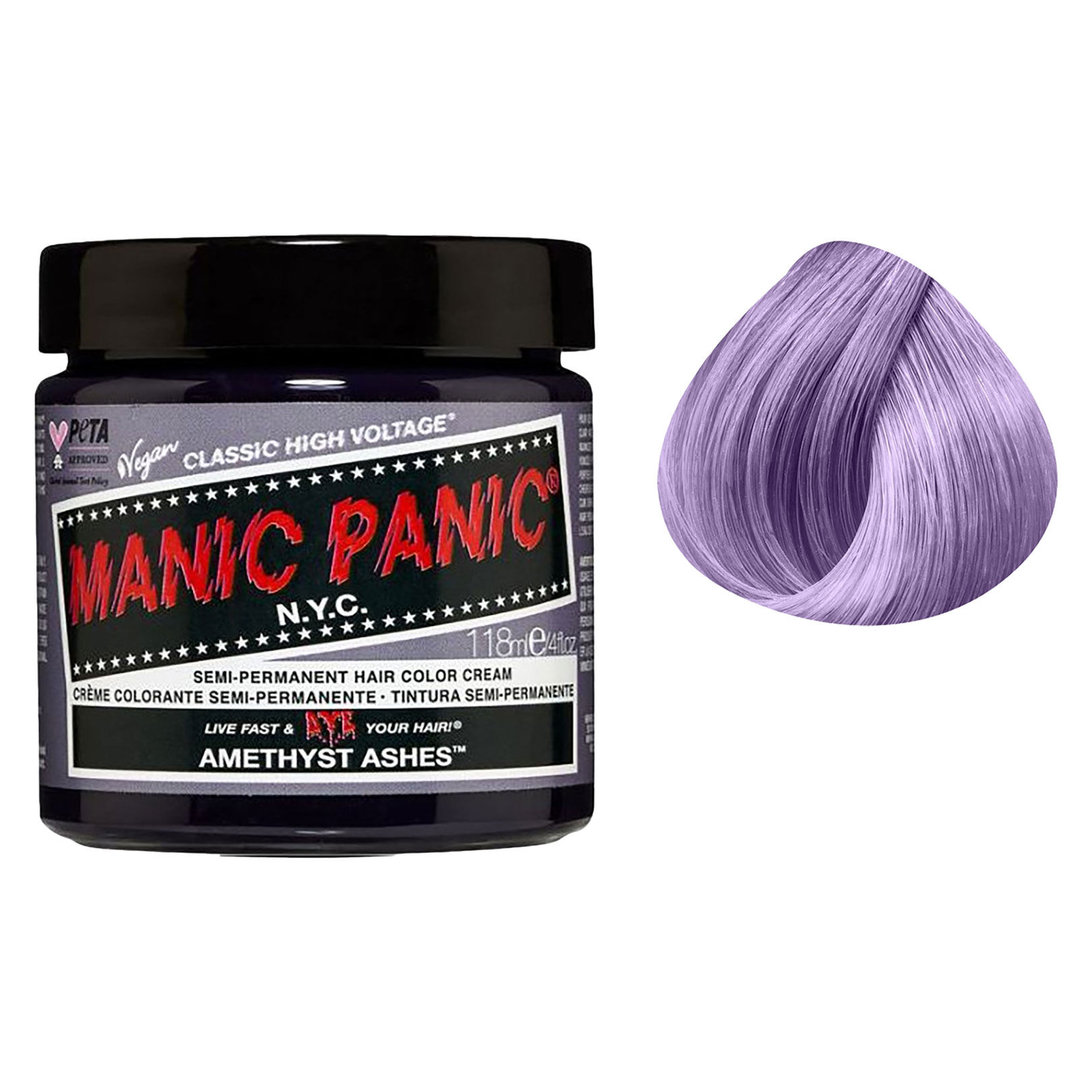 Coloration semi-permanente amethyst ashes