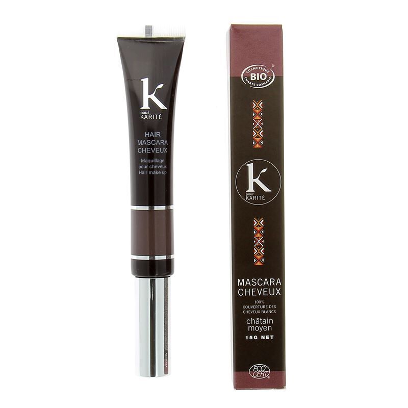Mascaras cheveux Ton/Ton couverture cheveux blancs Ch&acirc;tain moyen