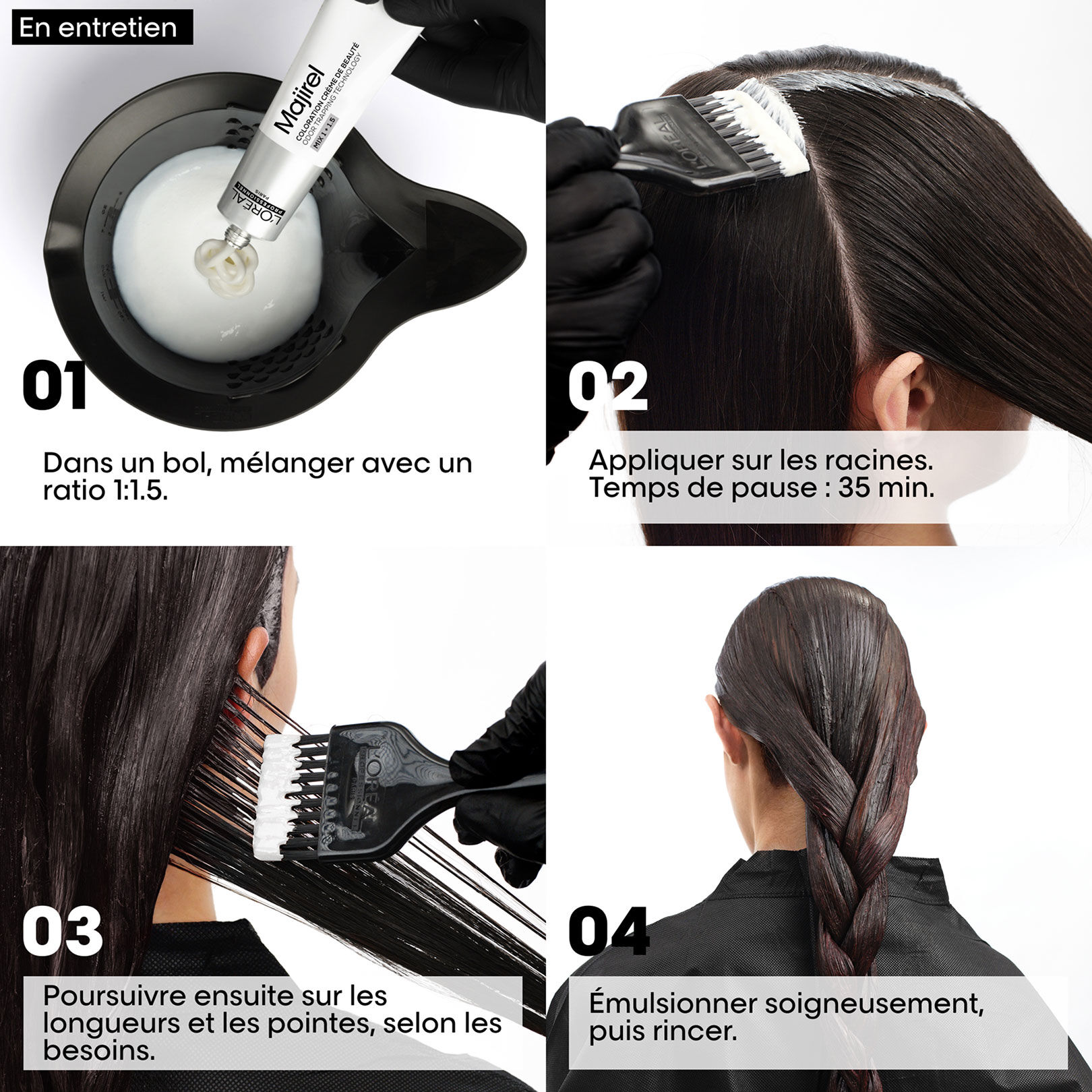 Coloration cr&egrave;me de beaut&eacute; Majirel 7.35 blond dor&eacute; acajou