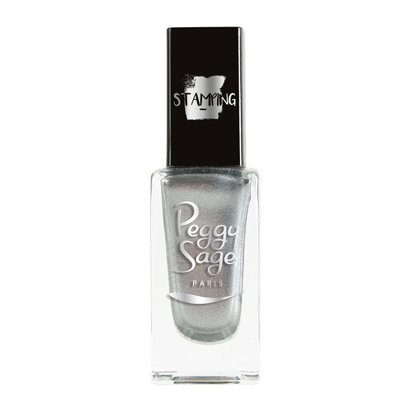 Vernis &agrave; ongles stamping Peggy sage silver