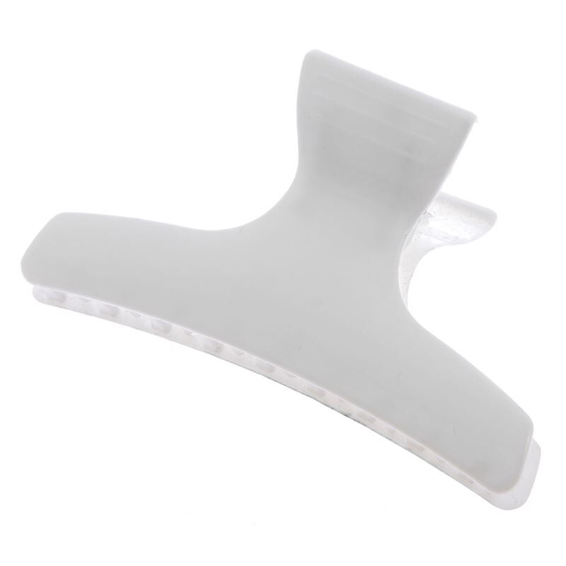 Pince croco simple blanche 9.5cm