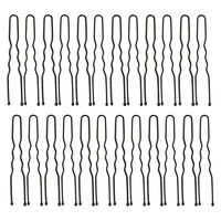 24 &Eacute;pingles ondul&eacute;es courtes noir