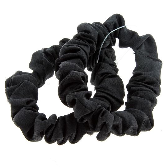 Chouchous satin&eacute;s fins x 2 noir