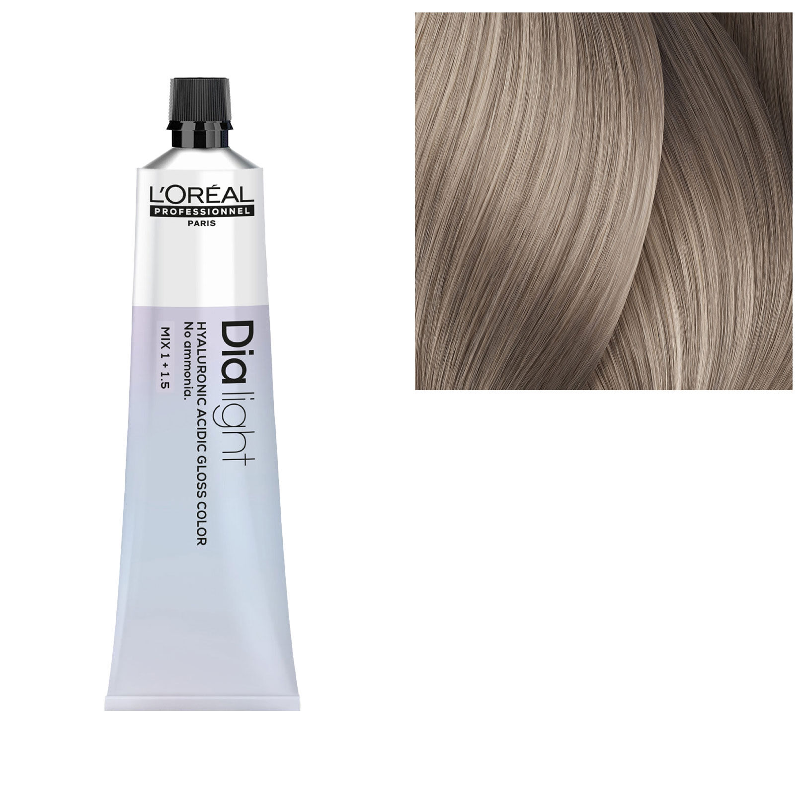 Coloration ton sur ton Dia light Hyaluronic 9.82 milkshake moka iris&eacute;