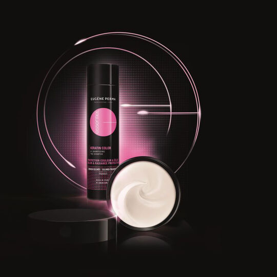 Rituel cheveux colorés shampooing et masque Essentiel Keratin Color