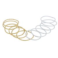 Elastiques paillet&eacute;s fins or et argent