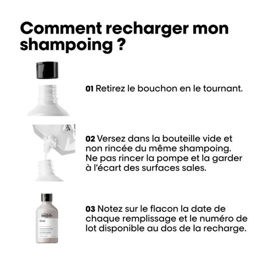 Duo recharge déjaunissant Silver + shampooing 300ml