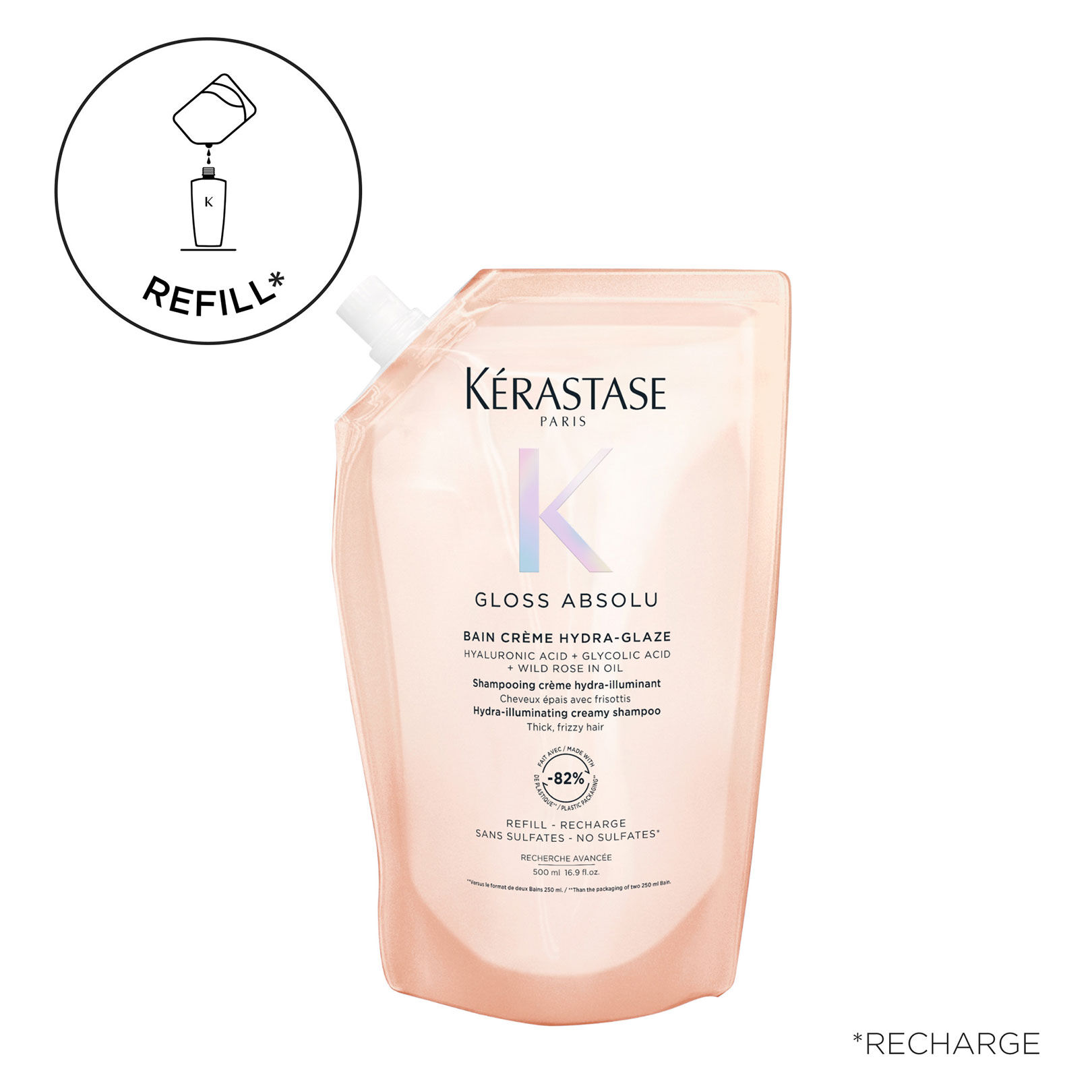 Bain cr&egrave;me Hydra-Glaze Gloss Absolu recharge 500 ml