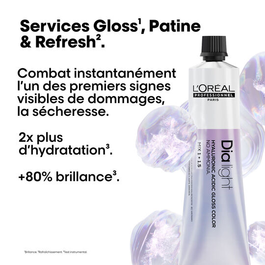 Coloration ton sur ton Dia light Hyaluronic 10.24 milkshake iris&eacute; cuivr&eacute;