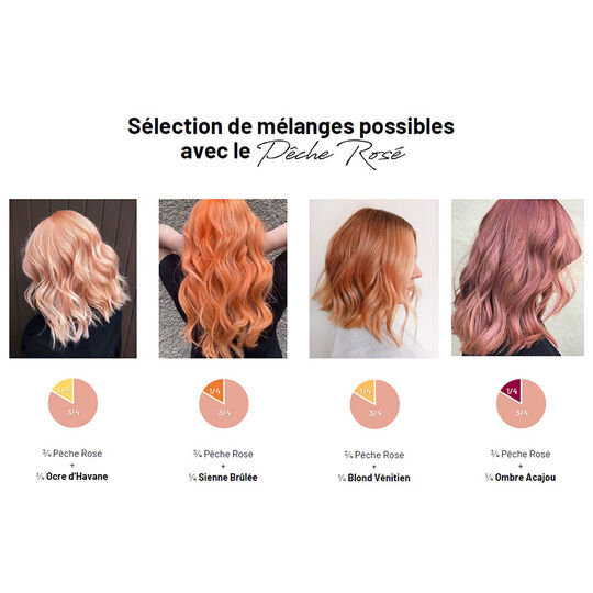 Soin repigmentant cheveux naturels ou colorés pêche rosé