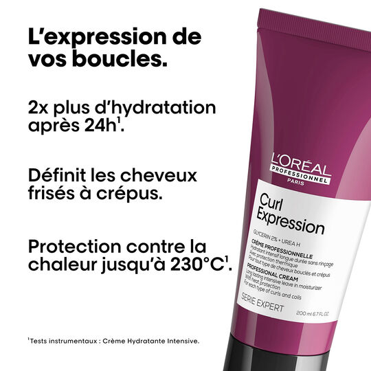 Crème hydratante sans rinçage pour cheveux bouclés Curl Expression