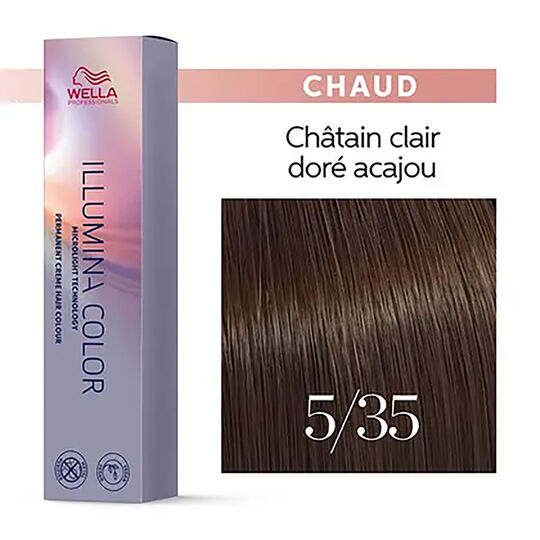 Illumina color 5/35 châtain clair doré acajou