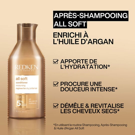 Conditioner hydratant pour cheveux secs et sensibilisés All Soft