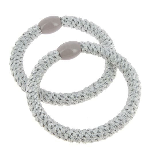 &Eacute;lastiques tiss&eacute;s sans m&eacute;tal gris