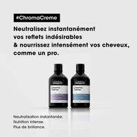 Shampooing neutralisant pour cheveux bruns Chroma Cr&egrave;me bleu