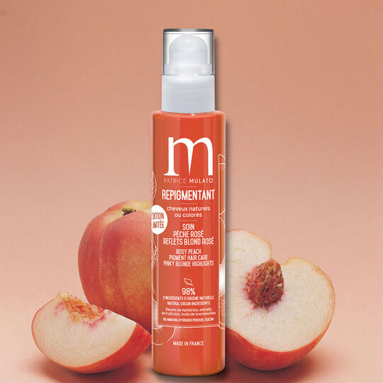 Soin repigmentant cheveux naturels ou colorés pêche rosé