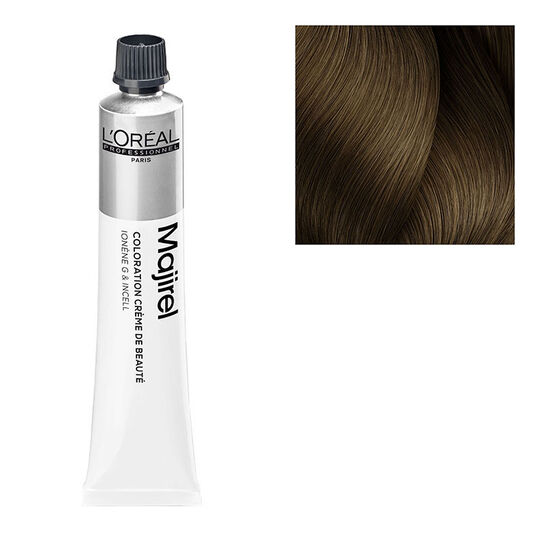 Coloration permanente Majirel 7.13 blond cendré doré