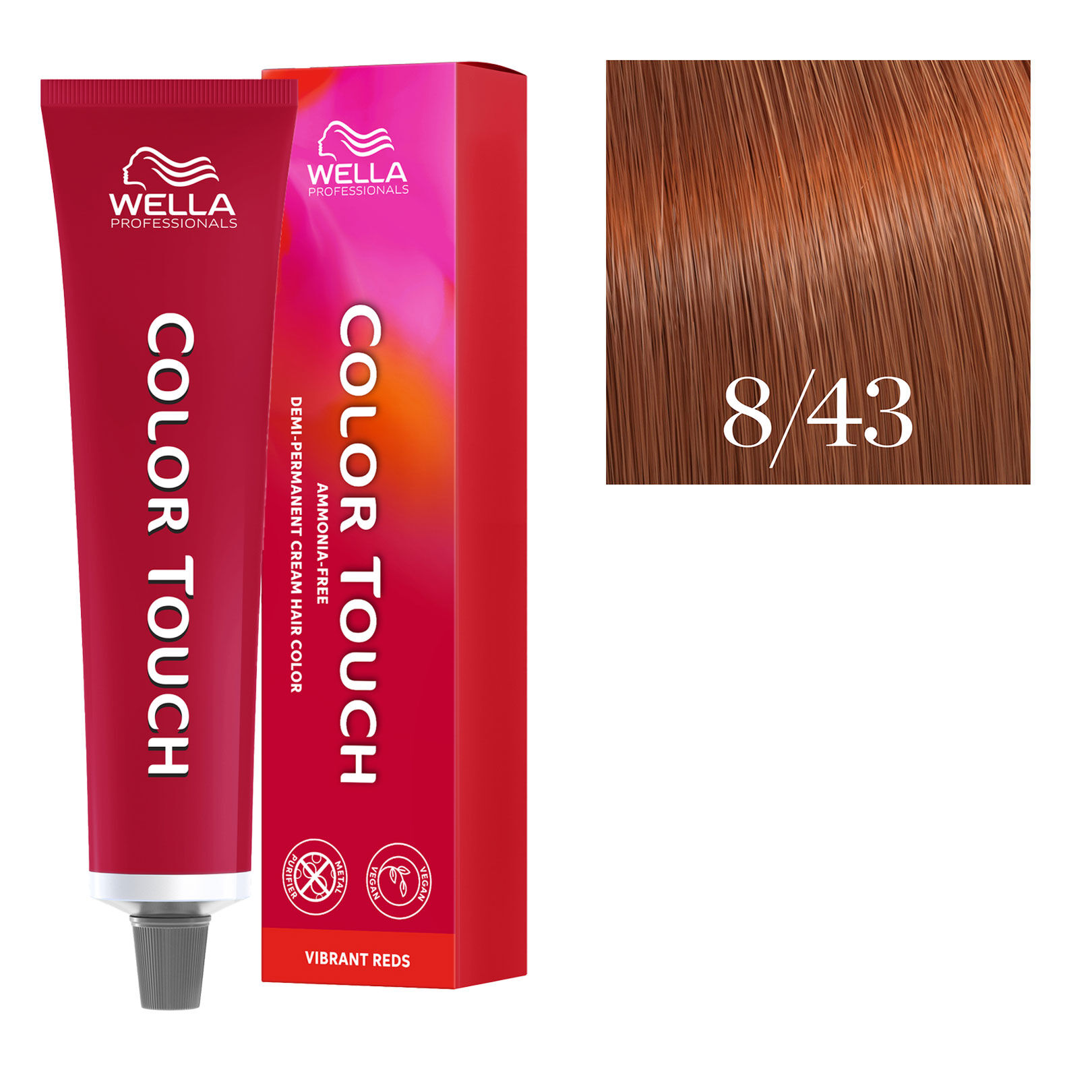 Coloration semi-permanente Color Touch 8/43 blond clair cuivr&eacute; dor&eacute;