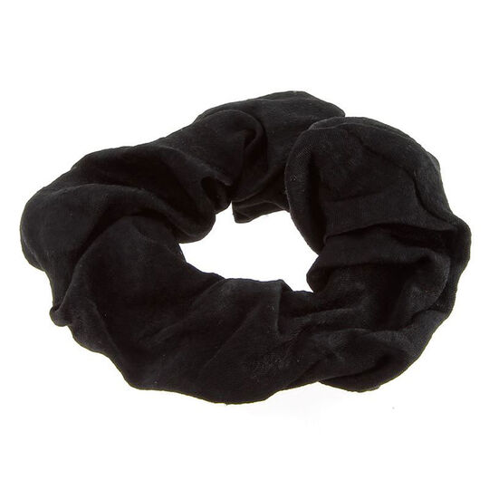 Chouchou en coton satin&eacute; noir