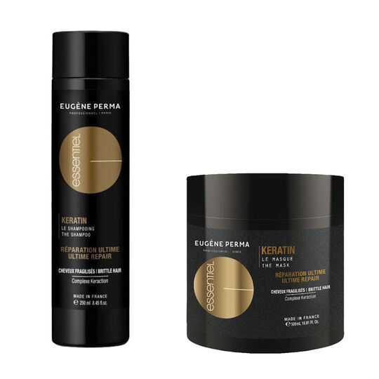 Rituel réparateur shampooing et masque Essentiel Keratin shampooing 250ml + masque 500ml