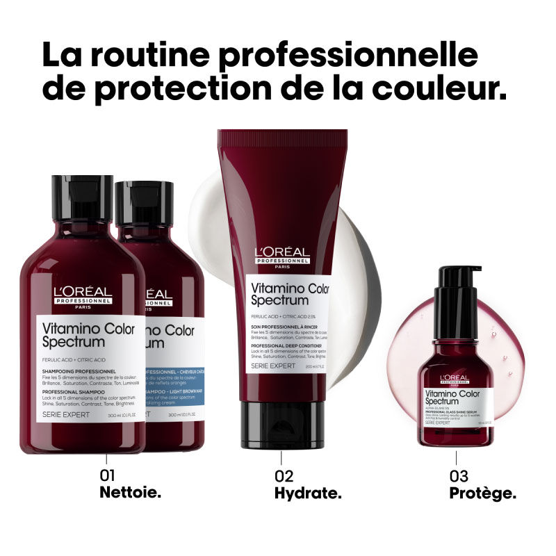 Rituel neutralisant Vitamino Color Spectrum cheveux ch&acirc;tains clairs, anti-orange