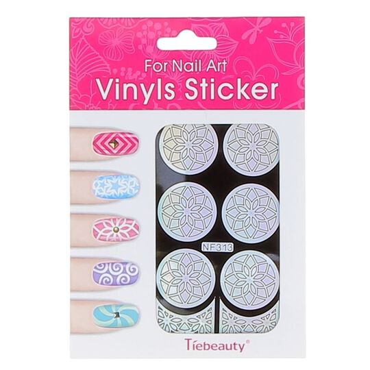 Pochoir vinyl fleur pour ongles