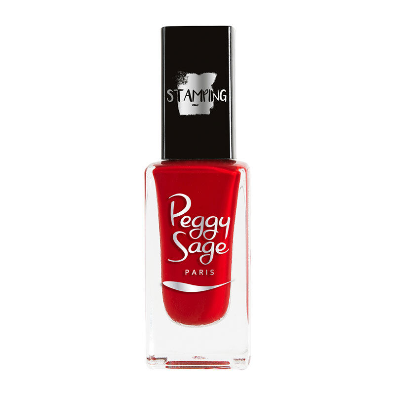 Vernis &agrave; ongles stamping Peggy sage rouge