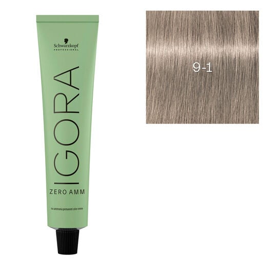 Coloration Igora Zero Amm 9-1 blond tr&egrave;s clair cendr&eacute;