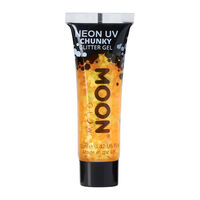 Gel n&eacute;on &agrave; grosses paillettes Moon Glow dor&eacute;