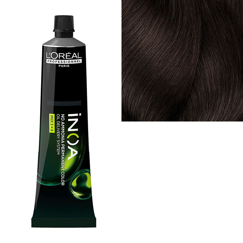 Coloration sans ammoniaque Inoa 4.35 ch&acirc;tain dor&eacute; acajou