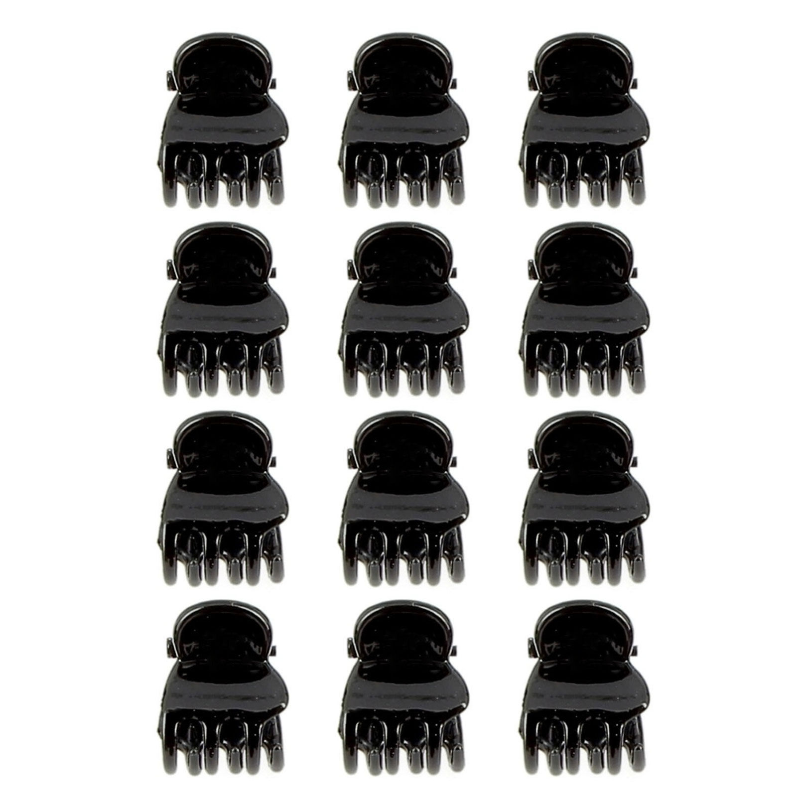 Mini pinces croco noires 1.5 cm