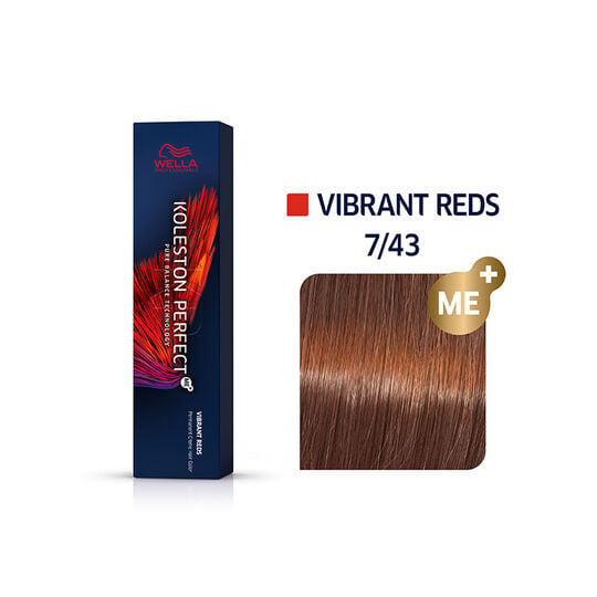 Coloration permanente Koleston Perfect Me+ 7/43 blond cuivr&eacute; dor&eacute;