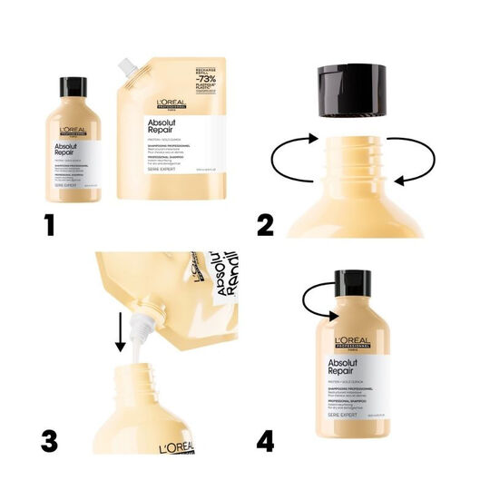Shampooing restructurant instantané Absolut Repair recharge 500ml
