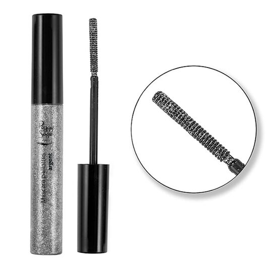 Mascara paillettes argent
