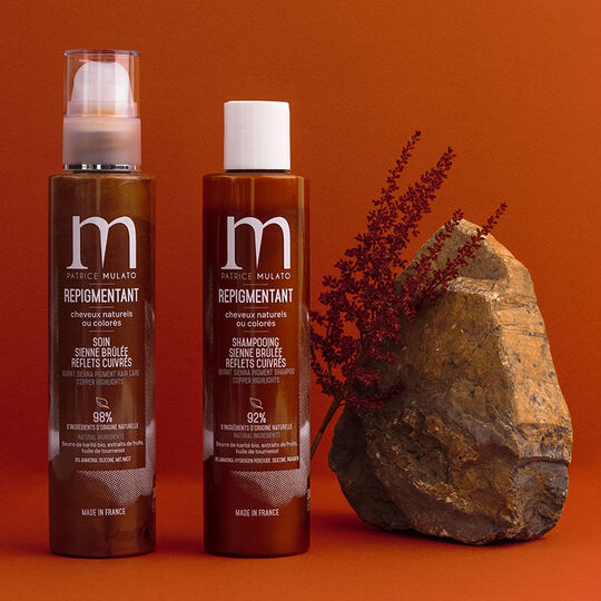 Shampooing repigmentant cheveux naturels ou colorés sienne brûlée