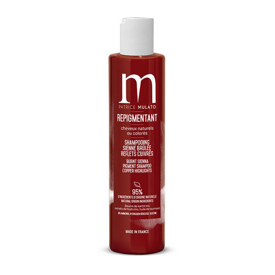 Shampooing repigmentant cheveux naturels ou colorés sienne brûlée