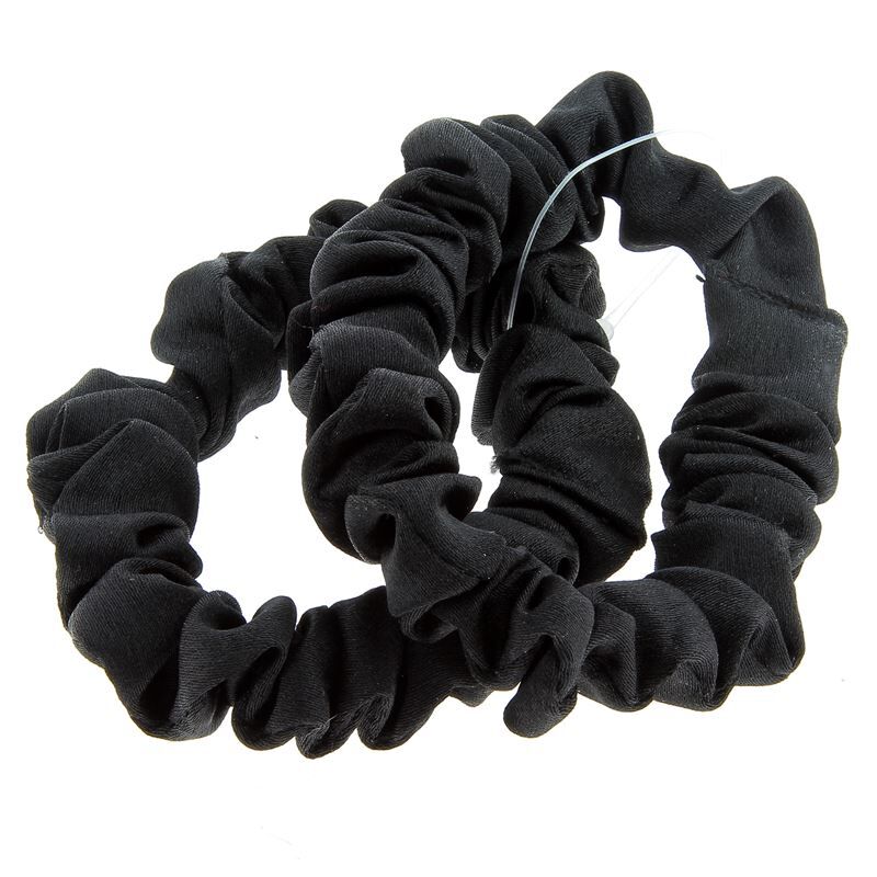 Chouchous satin&eacute;s fins x 2 noir