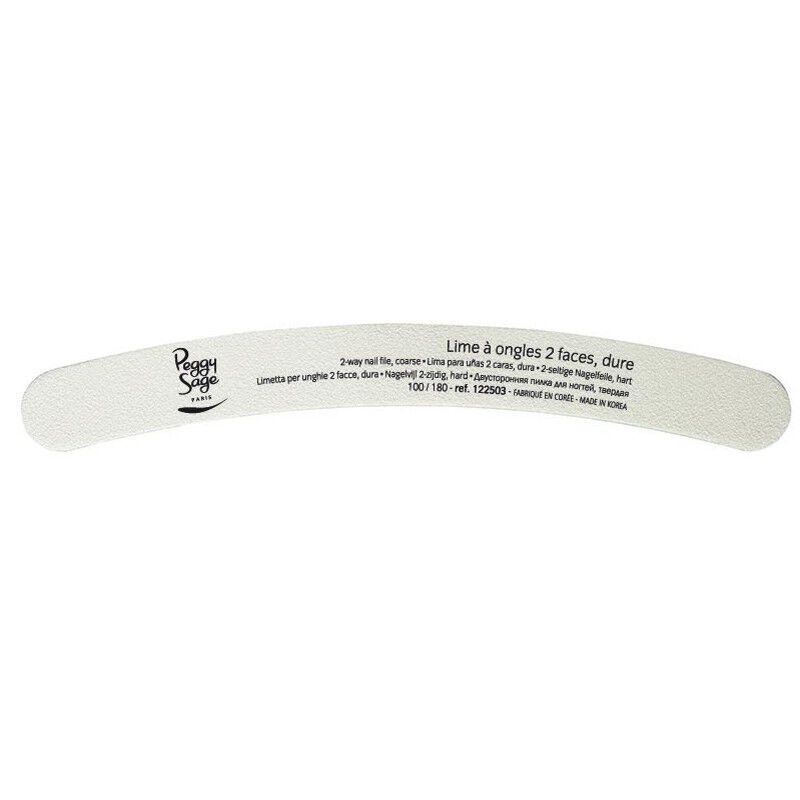 Lime &agrave; ongles 2 faces Banane 100/180 blanc, pour ongles naturels