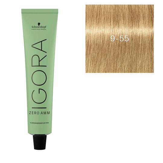 Coloration Igora Zero Amm 9-55 blond très clair doré extra