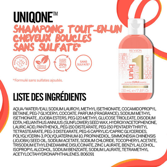 Shampooing tout-en-un cheveux bouclés Uniq One Curls
