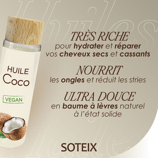 Huile de coco non parfum&eacute;e