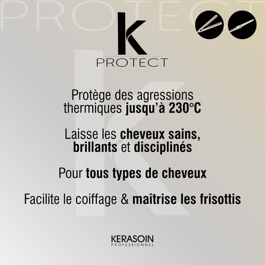 Thermo-protecteur à la kératine pour fer à lisser ou boucler K Protect