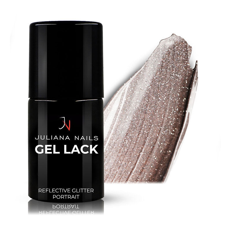 Vernis semi-permanent Gel Lack glitter portrait