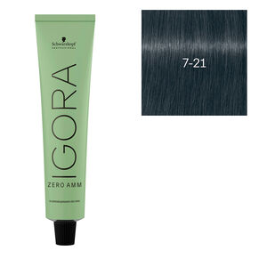 Coloration Igora Zero Amm 7-21 blond iris&eacute; cendr&eacute;