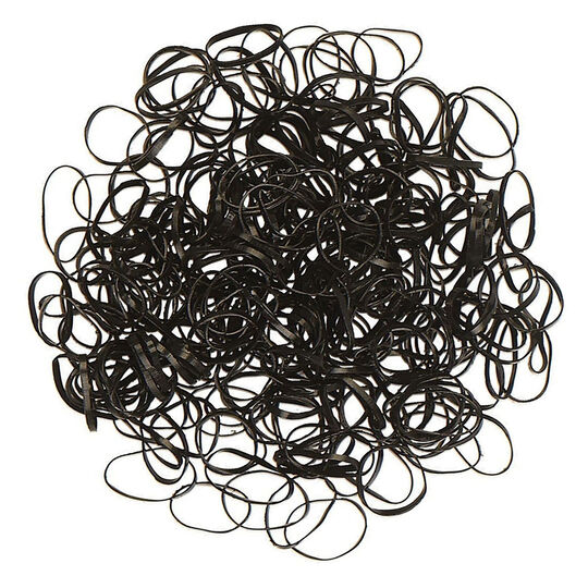 Mini &eacute;lastiques silicone noirs