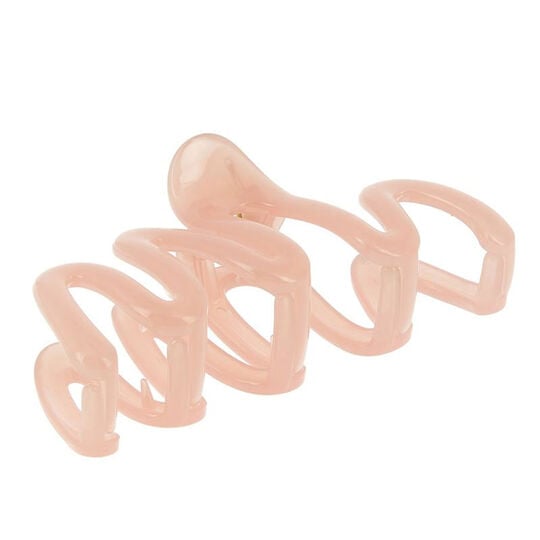 Pince croco plastique zigzag rose