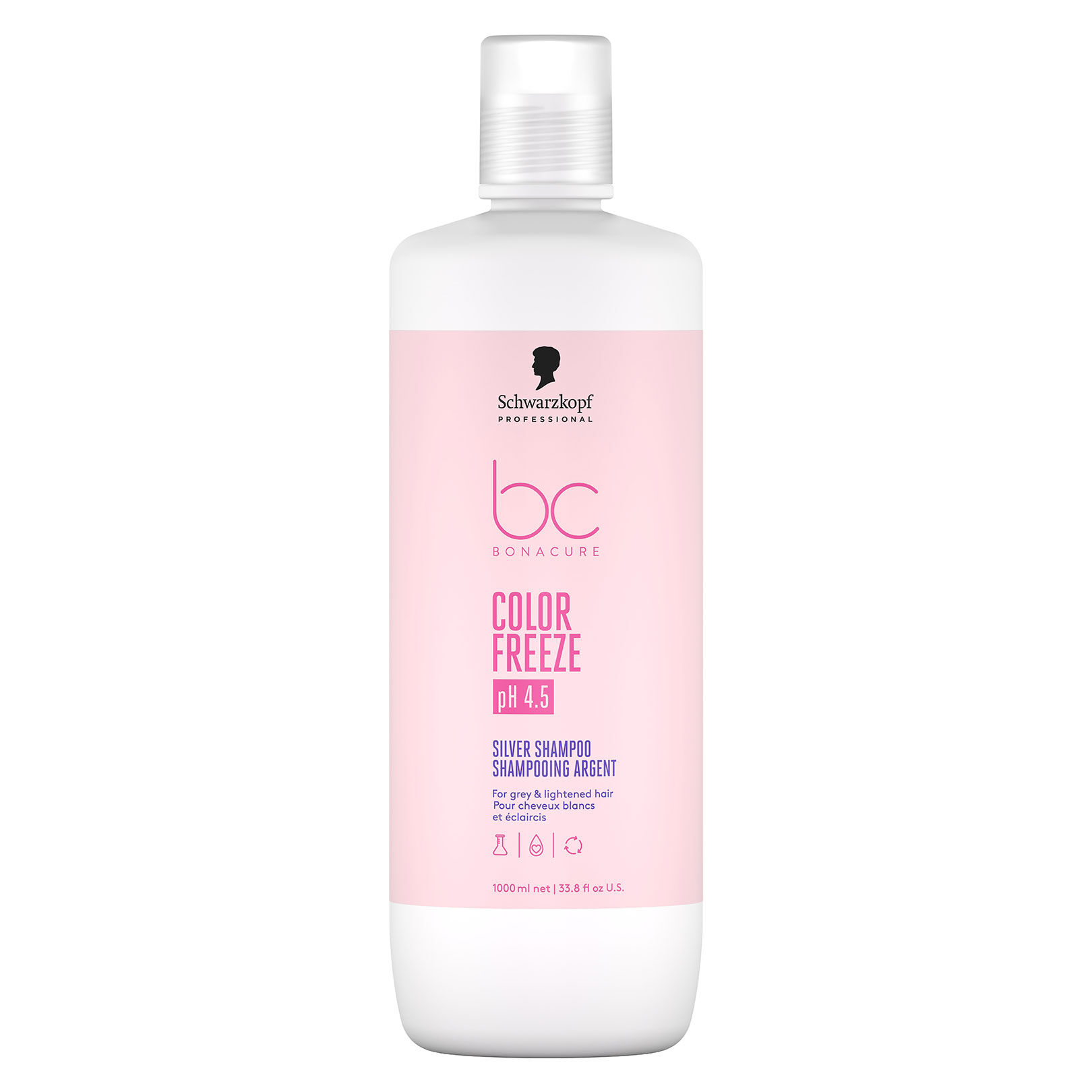 Shampooing argent pour cheveux gris et blancs BC Color Freeze Silver 1000ml