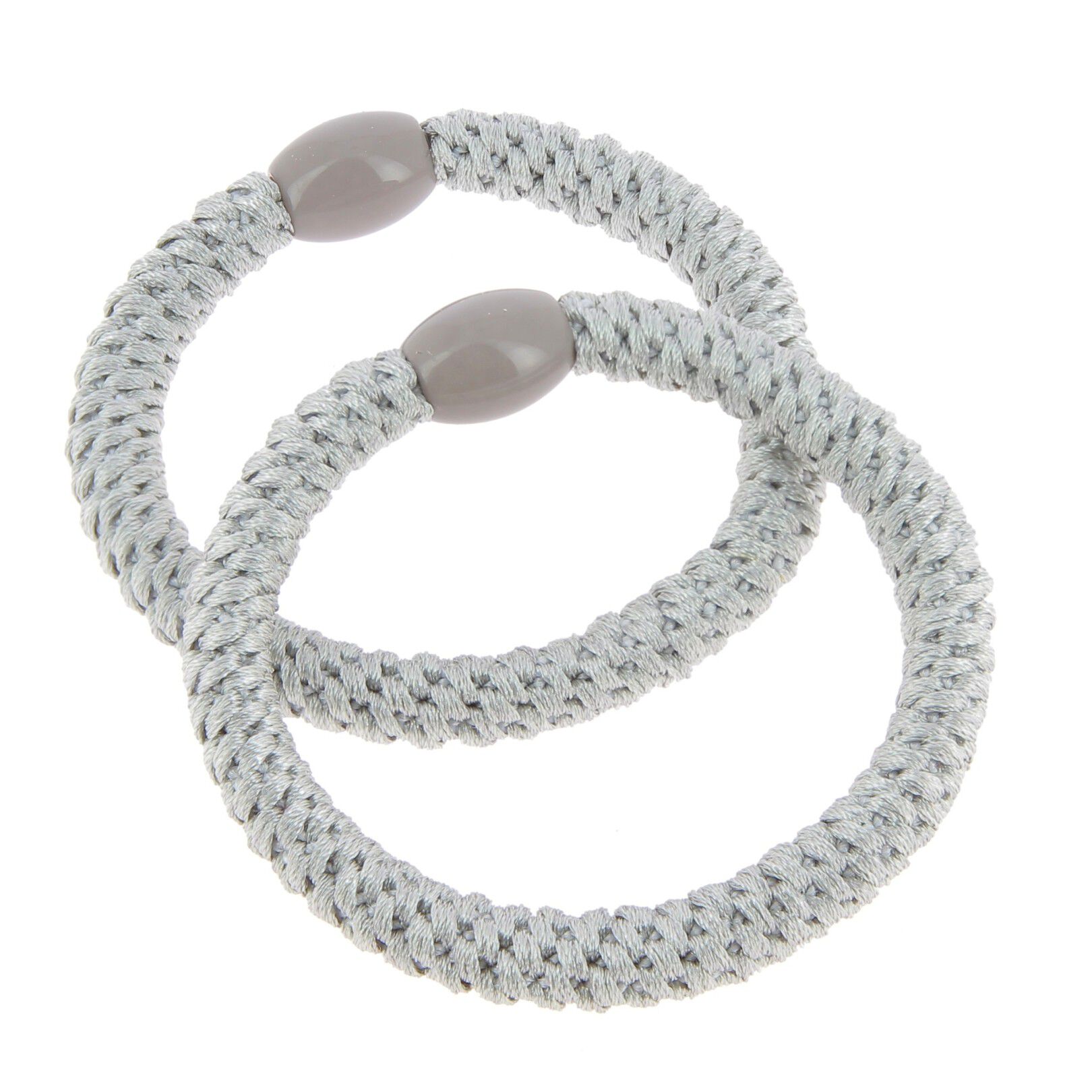 &Eacute;lastiques tiss&eacute;s sans m&eacute;tal gris
