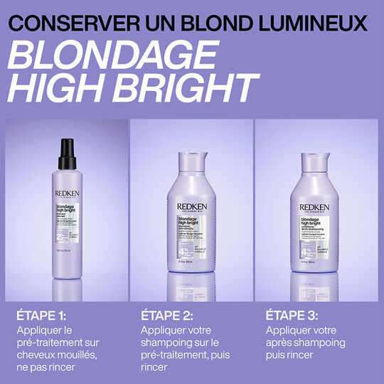 Shampooing illuminant pour cheveux blonds Blondage High Bright