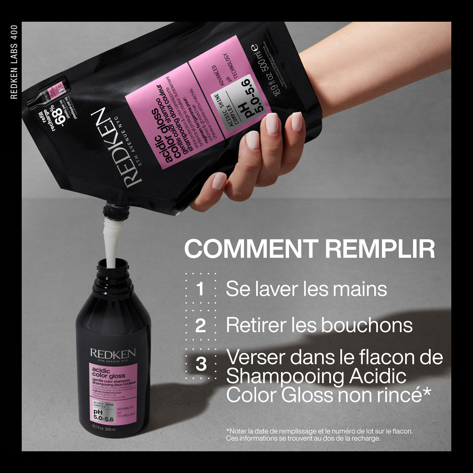 Shampooing doux couleur Acidic Color Gloss recharge 500 ml